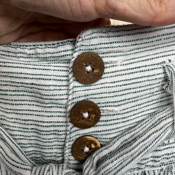 Free People Rumors pants white gray striped yarn died size 0 high waist harem - Picture 9 of 16